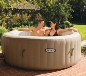 Intex Pure Spa 4 Person Inflatable Portable Hot Tub with 6 Filter Cartridges Product Image