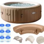 Intex Pure Spa Inflatable Portable Hot Tub Ultimate Bundle Package