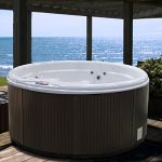 American Spas Patio Am-511Rs (5 Person) 11 Jet Round Spa, Sterling and Smoke