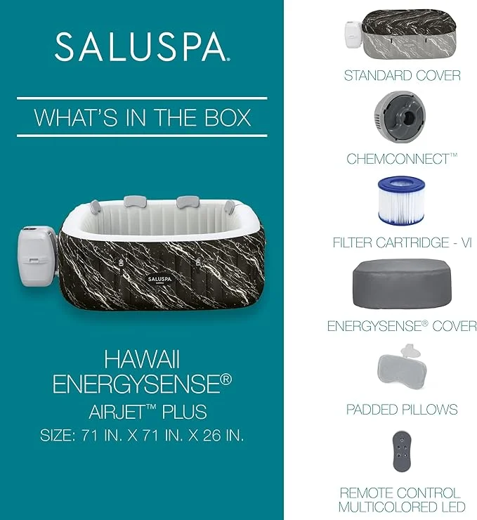 Bestway SaluSpa Hawaii Smart Luxe AirJet 4-6 Persons Hot Tub