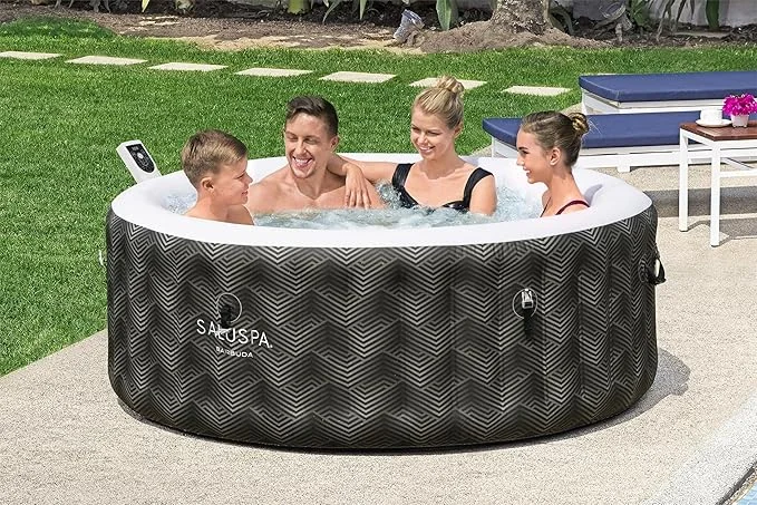 Bestway SaluSpa Barbuda 4 Persons Inflatable Hot Tub, Black