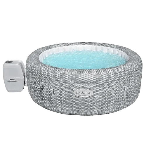 Bestway Honolulu AirJet SaluSpa 6 Person Inflatable Hot Tub, Gray