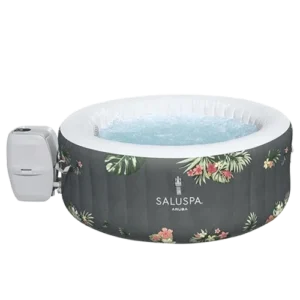 Bestway Aruba AirJet SaluSpa 3 Person Round Inflatable Hot Tub, Gray Product Image