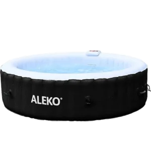 ALEKO HTIR6BKW 265 Gallon Inflatable Hot Tub, Black and White Product Image