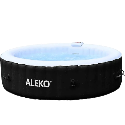 ALEKO HTIR6BKW 265 Gallon Inflatable Hot Tub, Black and White